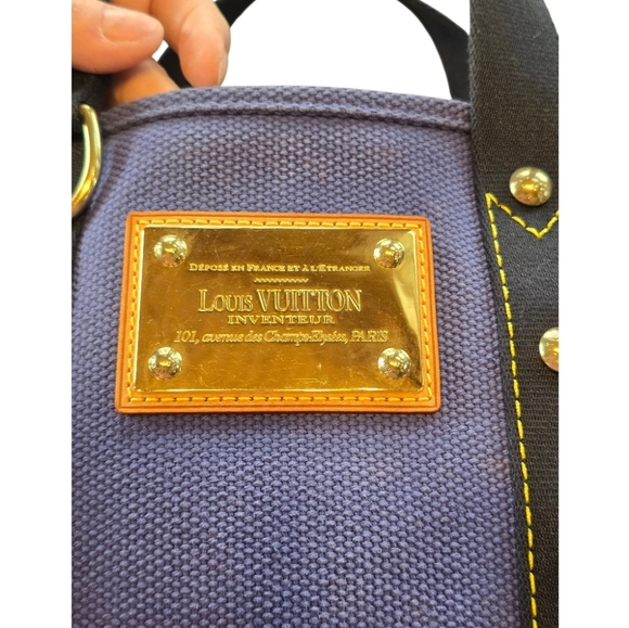 Louis Vuitton Antigua Cabas PM Blue Canvas Tote Handbag - Picture 11 of 16